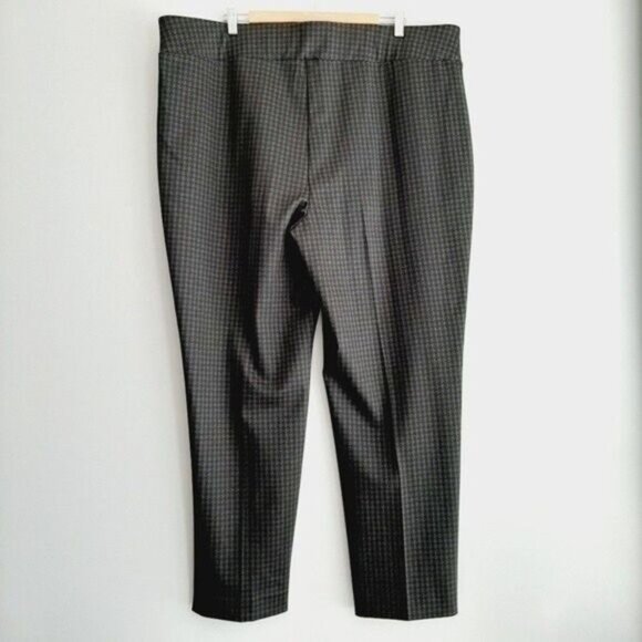 LAURA PLUS / Houndstooth Pull-on Comfy Dress Pants Gray & Black Sz 22 - Picture 6 of 9